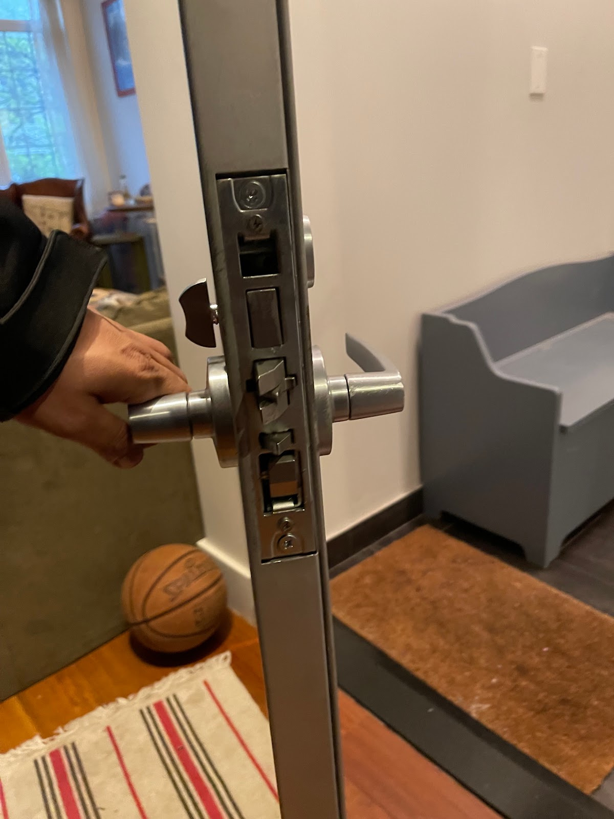 Deadbolt lock installation
